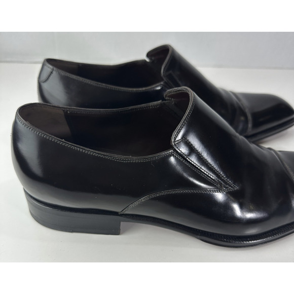 Caporicci Made in Italy Black Leather Cap-Toe Slip-On Dress Shoes Men’s 8.5 G - Picture 8 of 16